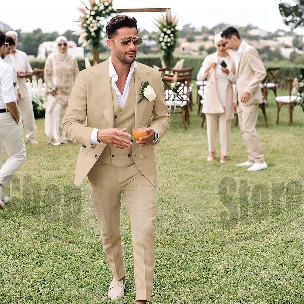 Summer Linen Men Suits 3 Piece – Men'S Grooming Room Bewertung und Preis