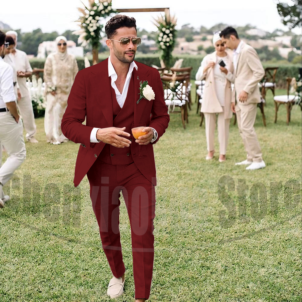 Summer Linen Men Suits 3 Piece – Men'S Grooming Room Bewertung und Preis
