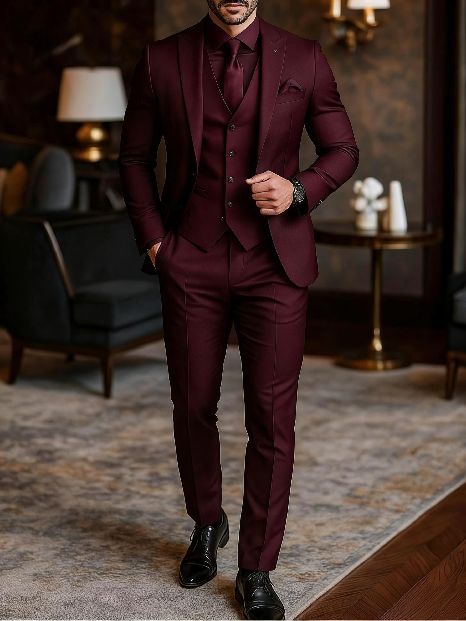 Men 3 Piece Suit Wedding Tuxed – Men'S Grooming Room Bewertung und Preis