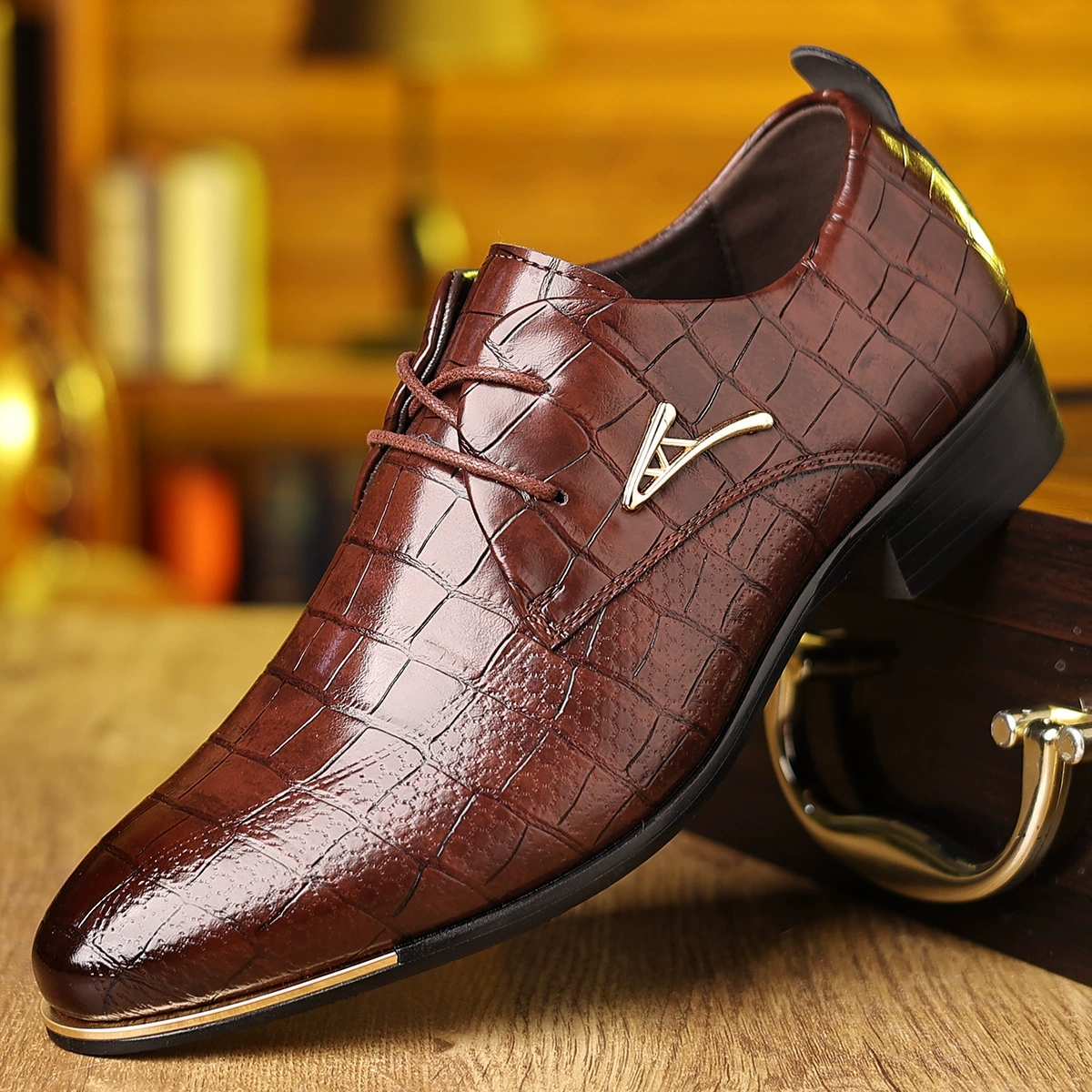 Fashion PU Leather Shoes Men B – Men'S Grooming Room Bewertung und Preis