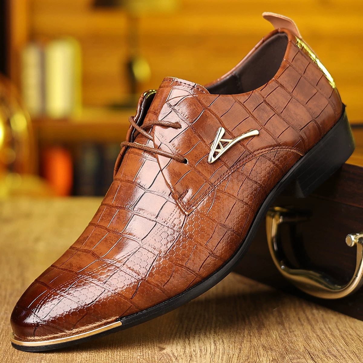 Fashion PU Leather Shoes Men B – Men'S Grooming Room Bewertung und Preis