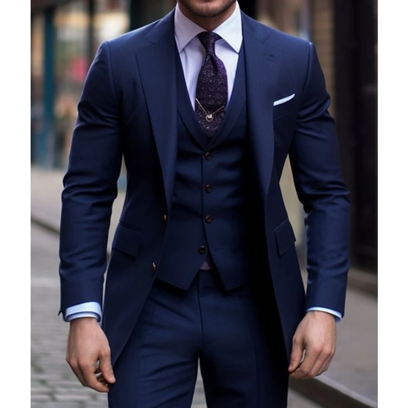 Navy Blue 3 Pieces Casual Male – Men'S Grooming Room Bewertung und Preis