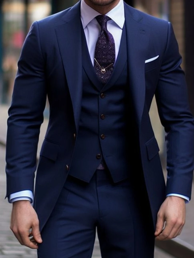 Navy Blue 3 Pieces Casual Male – Men'S Grooming Room Bewertung und Preis
