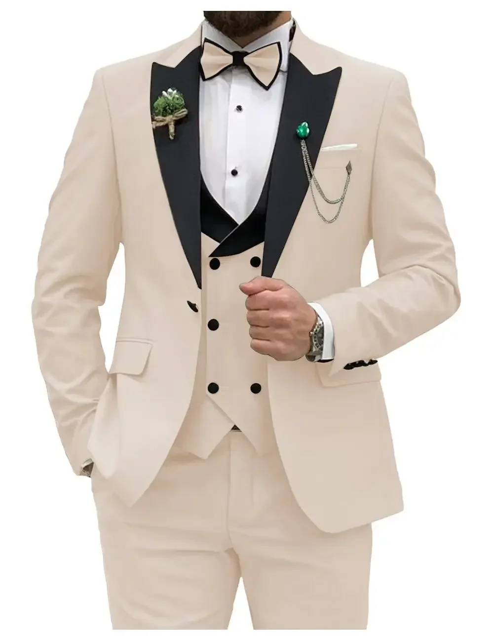 Slim Fit Men Suits Double Groo – Men'S Grooming Room Bewertung und Preis