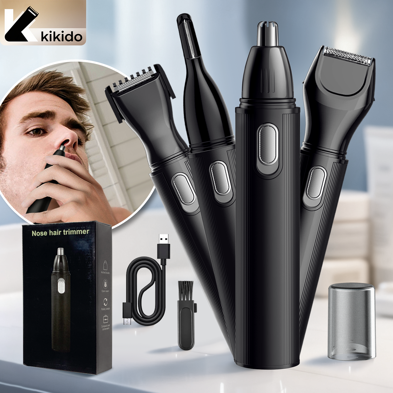 KIKIDO 4 in 1 Nose Hair Trimme – Men'S Grooming Room Bewertung und Preis